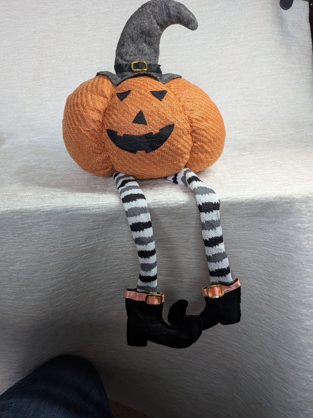 Halloween Pumpkin and Ghost Plushes- Shelf Sitters Fireplace mantel Decor - Picture 2 of 16